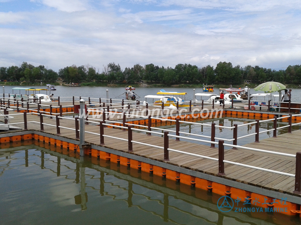 Floating Pier in Nanhu Wetland Park, Inner Mongolia