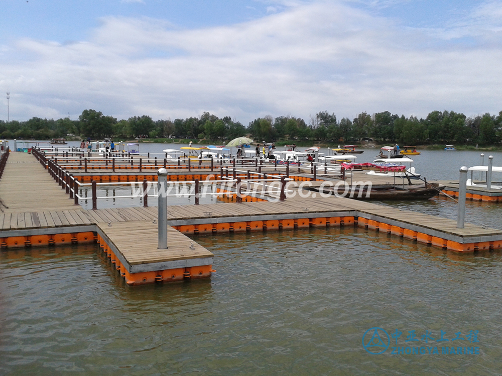 Floating Pier in Nanhu Wetland Park, Inner Mongolia